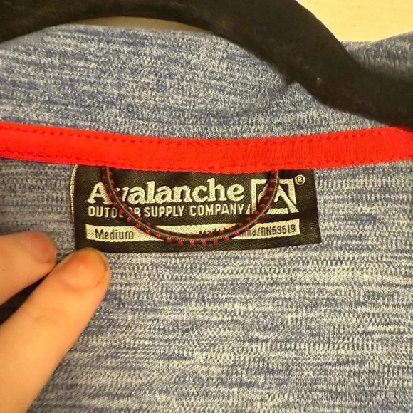 Avalanche Men's Quarter Zip Stand Up Collar Top, Blue, Size M - Picture 5 of 5